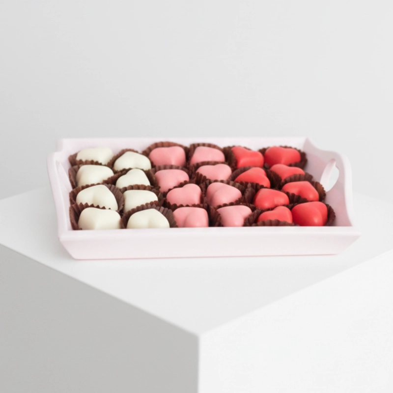 Heart Chocolates in Tray